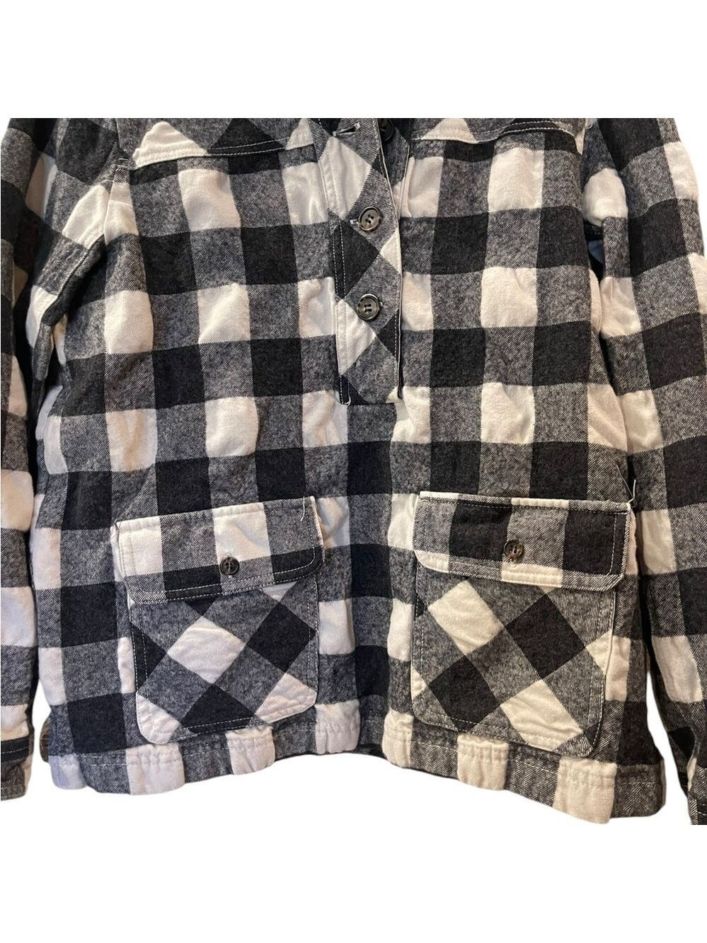 J. Crew Men’s Buffalo Plaid Wool Blend Long Sleeve Pullover Shirt Size Small - Picture 2 of 9